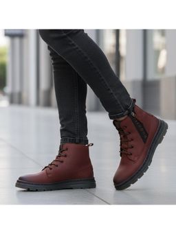 Bugatti - Maroon Drake Bordo Premium Leather Comfort Casual Boots