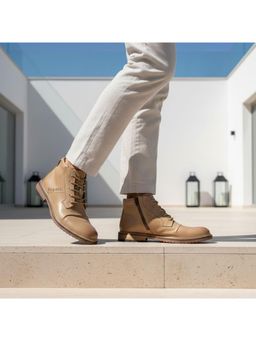 Bugatti - Beige Baldor Sand Premium Leather Comfort Casual Boots