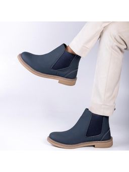 Monkstory - Modern Chelsea Boots - Matte Blue