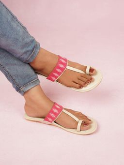 The Madras Trunk - Women Flat Kolhapuri in pink