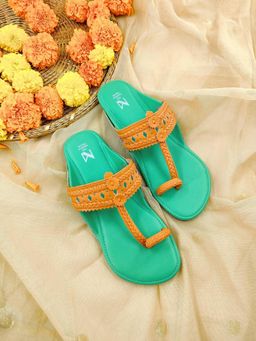 The Madras Trunk - Women Kolhapuri in Brown