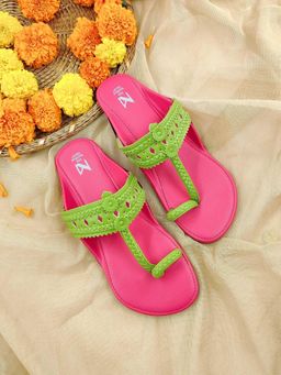 The Madras Trunk - Women Kolhapuri in Green