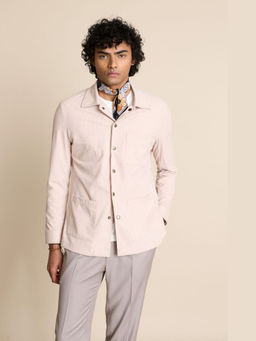 Gargee Designers - Corduroy Textured White Shacket