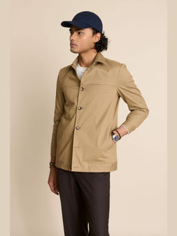 Gargee Designers - Pure Cotton Solid/Plain Beige Shacket