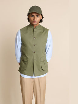 Gargee Designers - Pure Cotton Solid/Plain Green Jacket