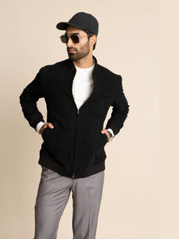 Gargee Designers - Corduroy Textured Black Jacket