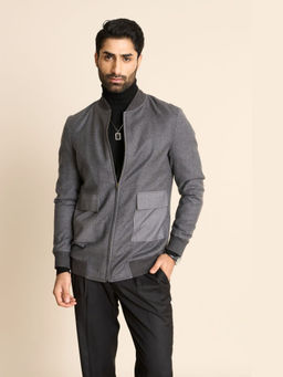 Gargee Designers - Wool Solid/Plain Grey Jacket