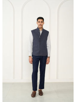 Gargee Designers - Polyester Solid/Plain Grey Waist Coat