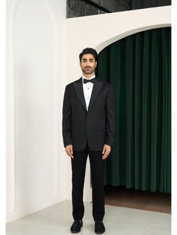 Gargee Designers - Poly Wool Solid Jacket with Pant