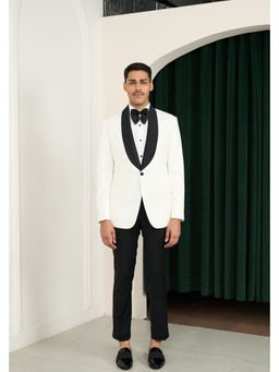 Gargee Designers - Poly Wool Solid Tuxedo with Pant