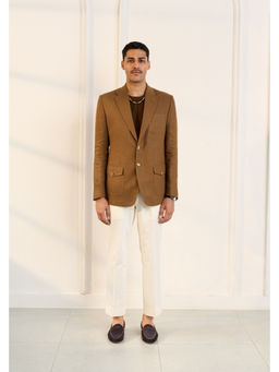 Gargee Designers - Linen Solid Blazer with Pant