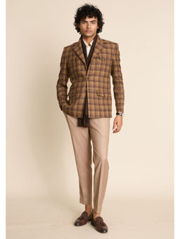 Gargee Designers - Wool Checks Notched Lapel Blazer