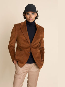 Gargee Designers - Cotton Solid Notched Lapel Blazer