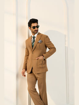Gargee Designers - Wool Solid Notched Lapel Blazer