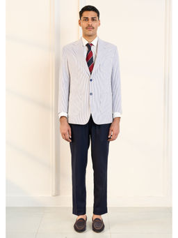 Gargee Designers - Cotton Stripes Notched Lapel Blazer