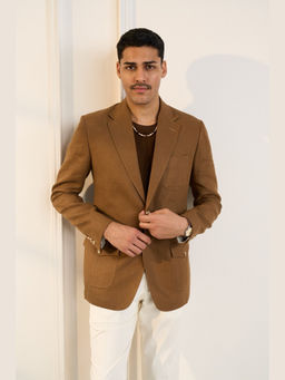 Gargee Designers - Linen Solid Notched Lapel Blazer