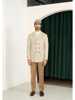Gargee Designers - Wool Solid Notched Lapel Blazer