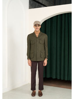 Gargee Designers - Wool Solid Notched Lapel Blazer
