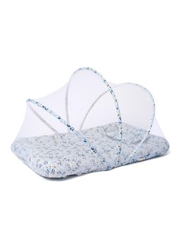 TIDY SLEEP - Mom & Me Green Leaf Gadda with Mosquito Net Set