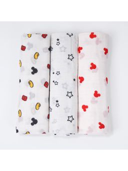 TIDY SLEEP - Boat House Mickey Muslin Swaddle (Pack of 3)