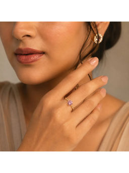 Ruby Raang Studio - White Pink Solitaire Ring