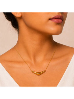 Ruby Raang Studio - Gold Varka Crescent Pendant Necklace