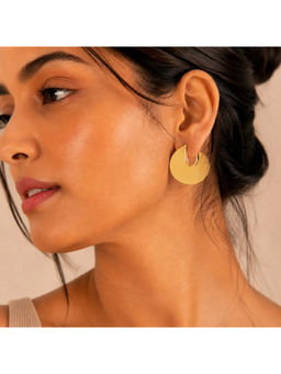 Ruby Raang Studio - Gold Minimalist Crescent Hoop Earrings