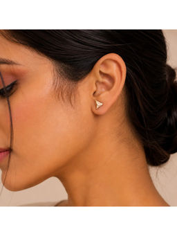 Ruby Raang Studio - Gold Mini Stud Earrings - Triangle