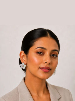 Ruby Raang Studio - Iridescent Holographic Flower Stud Earrings