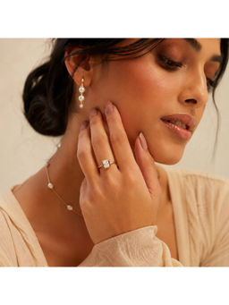 Ruby Raang Studio - Gold Emerald Cut Solitaire Bezel Ring