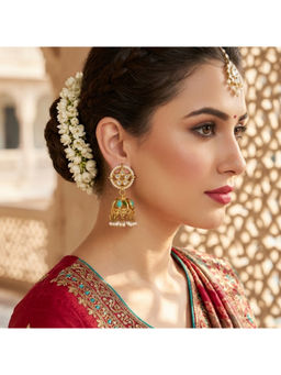Ruby Raang Studio - Feroza Kundan Jhumka