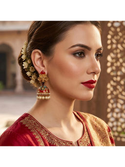 Ruby Raang Studio - Sindoori Gold Jhumka