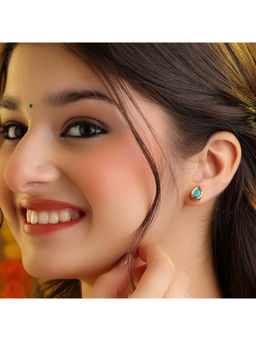 Ruby Raang Studio - Turquoise Firoza Boond Turquoise Stud Earrings