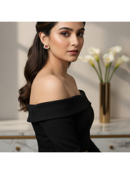 Ruby Raang Studio - Johri Trillion Pink Stone Stud Earrings