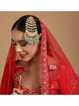 Ruby Raang Studio - Kundan and Stone Passa/Jhoomar