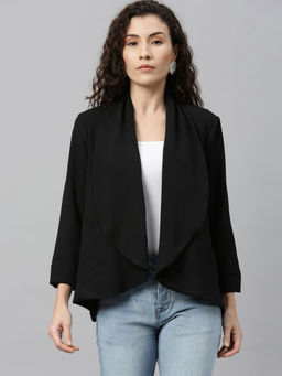 RAREISM - Black Solid Plain Coat