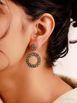 Voylla - Woven Wonder Twill Dangler Earrings
