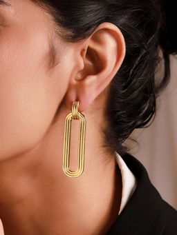 Voylla - Woven Wonder Fluted Dangler Earrings