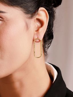 Voylla - Woven Wonder Twisted Fluted Earrings