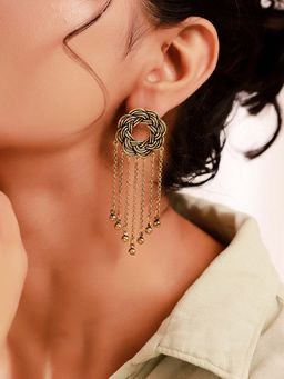 Voylla - Woven Wonder Intertwist Dangler Earrings