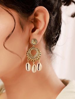 Voylla - Woven Wonder Plain Dutch Weave Dangler Earrings