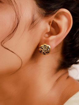 Voylla - Woven Wonder Twisted Stud Earrings