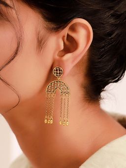Voylla - Woven Wonder Wavy Weaved Dangler Earrings