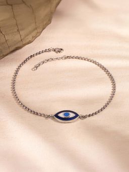 Voylla - Boho Tribe Evil Eye Oxidised Enamel Anklet