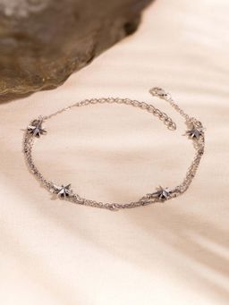 Voylla - Boho Tribe Celestial Charm Oxidised Anklet