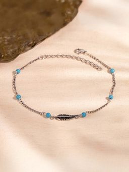 Voylla - Boho Tribe Feathers Of Freedom Oxidised Anklet