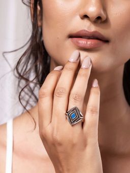 Voylla - Boho Tribe Gypsy Oxidised Ring