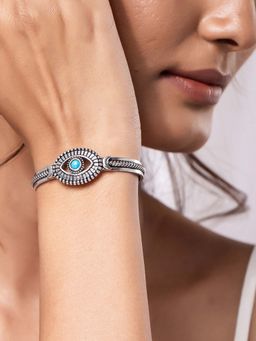 Voylla - Boho Tribe Wanderers Eye Turquoise Oxidised Cuff