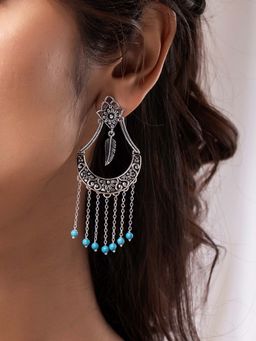 Voylla - Boho Tribe Wild Spirit Oxidised Dangle Earrings