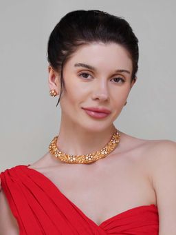 Beryachi - Vanya Jadau Kundan Hasli Necklace Set